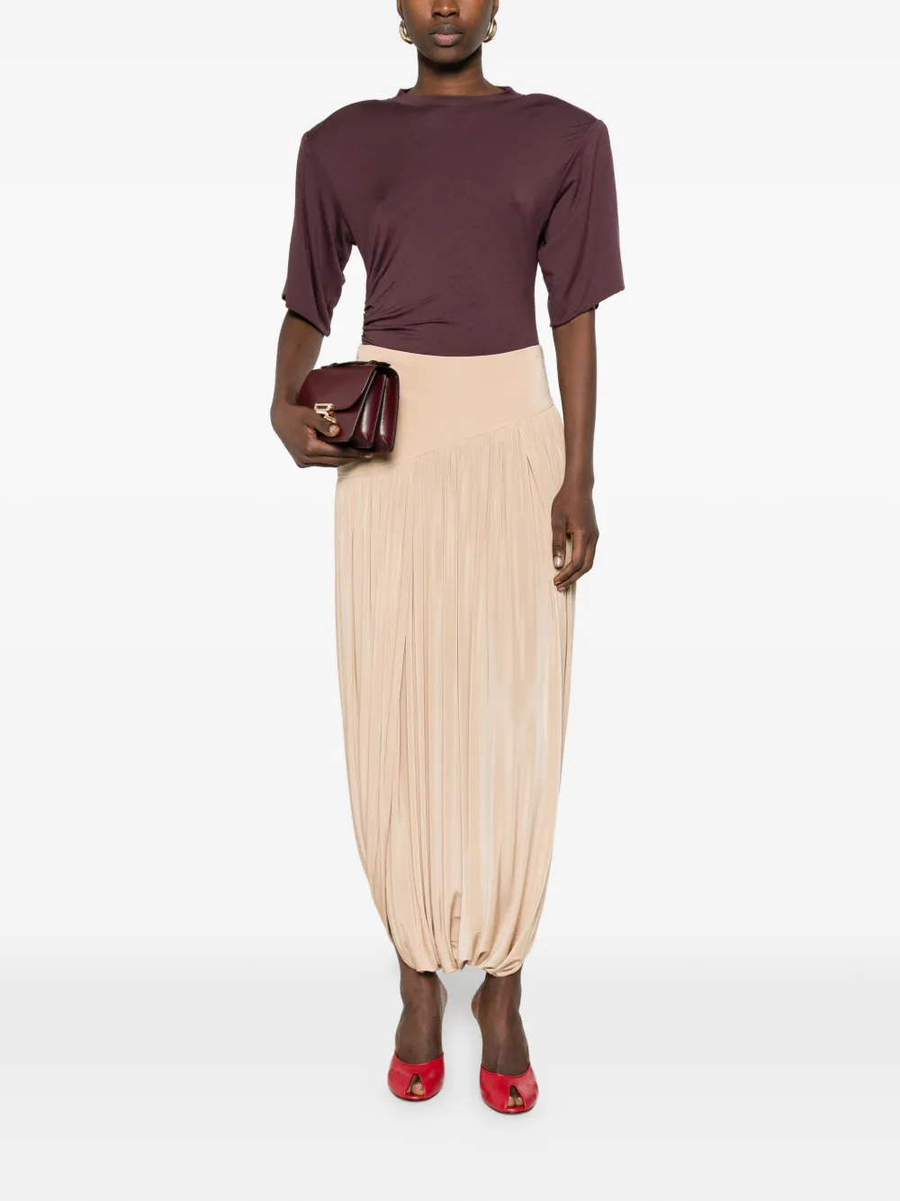  The Andamane Lennox Gathered-detail Bodysuit - Purple 