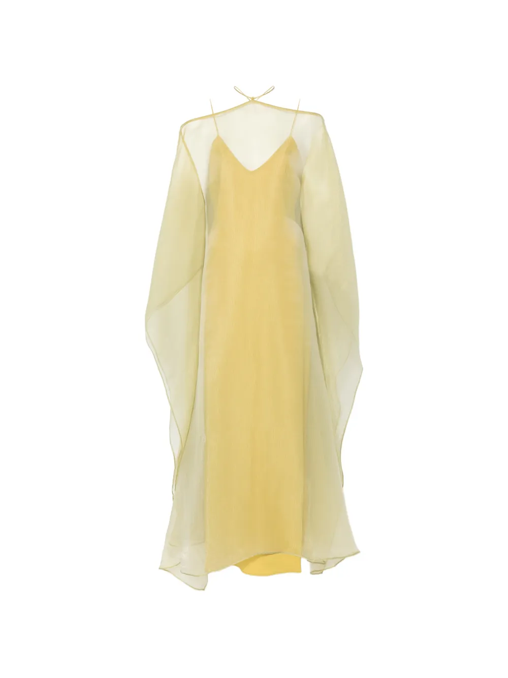 Taller Marmo sheer-overlay maxi dress - Giallo