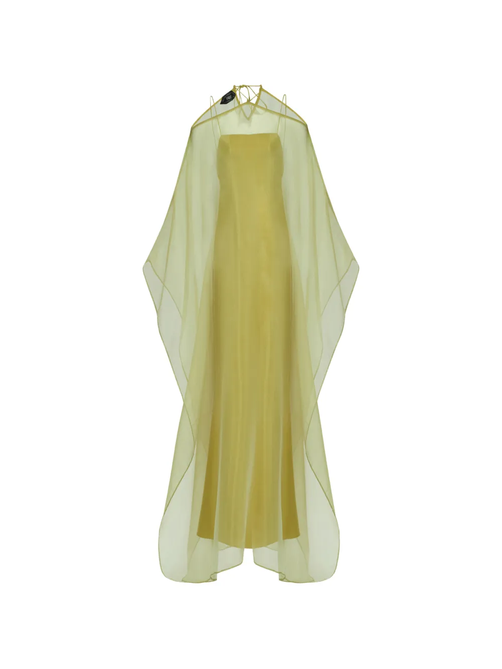 Taller Marmo sheer-overlay maxi dress - Gelb