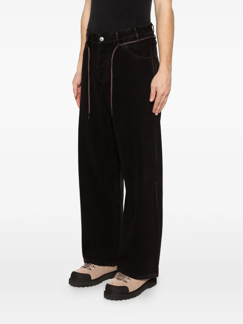  Song For The Mute Drawstring Jeans - Black 