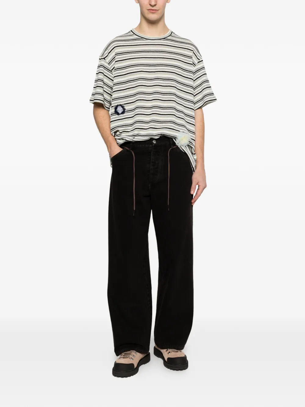  Song For The Mute Drawstring Jeans - Black 