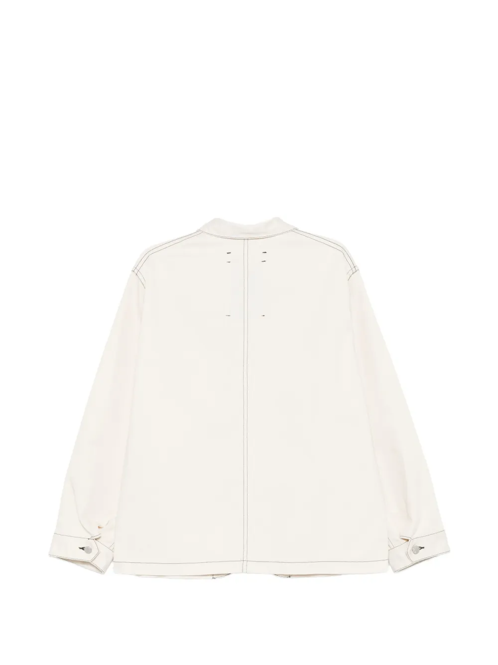 Contrast Stitching Pocket Coat