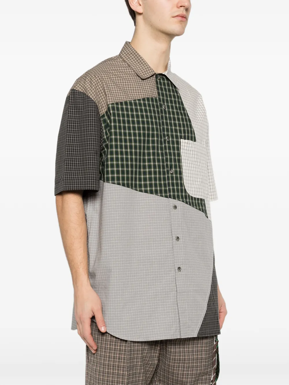 Pachecked-Pattern Shirt