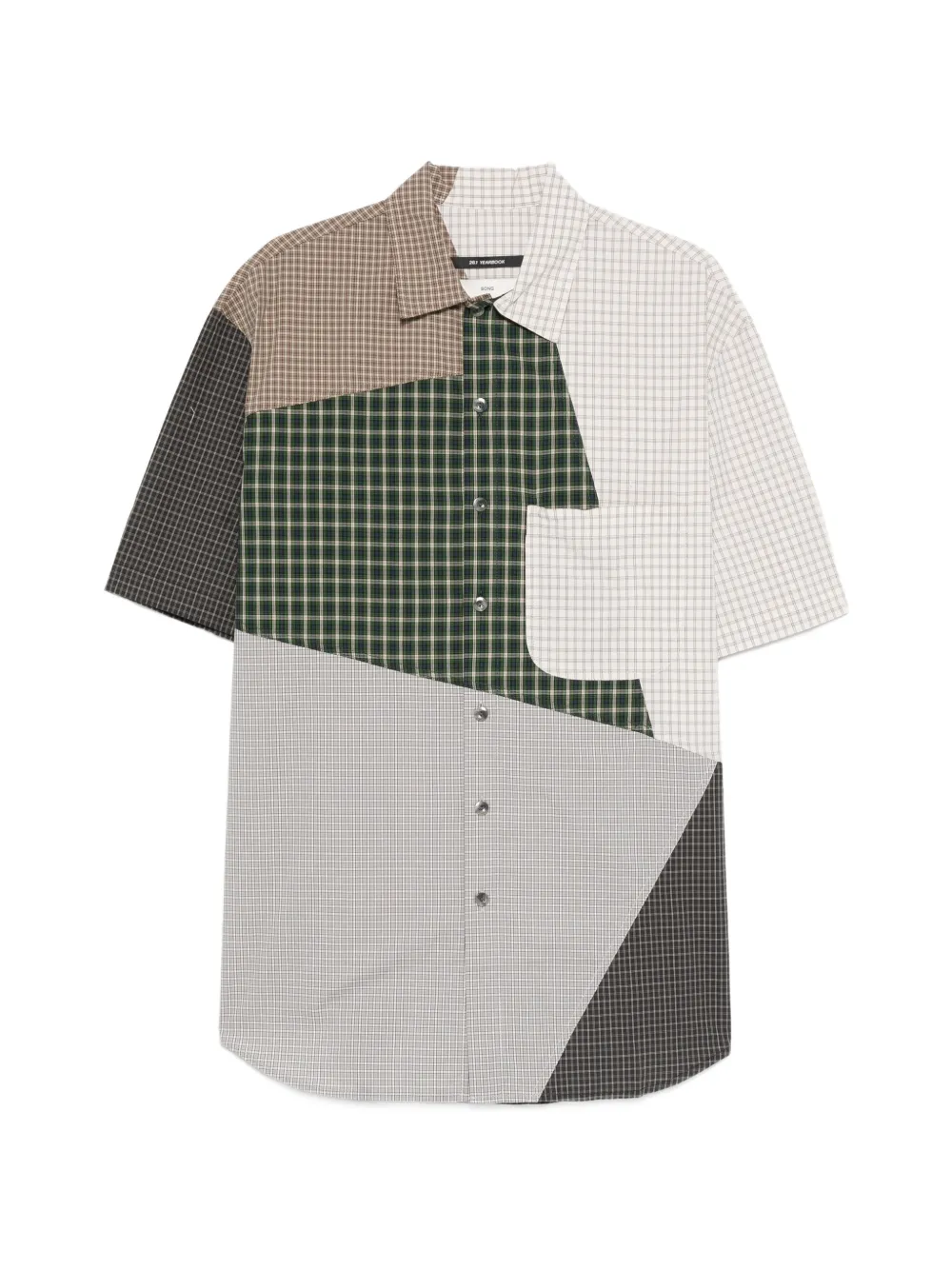 Song For The Mute pachecked-pattern shirt - Verde