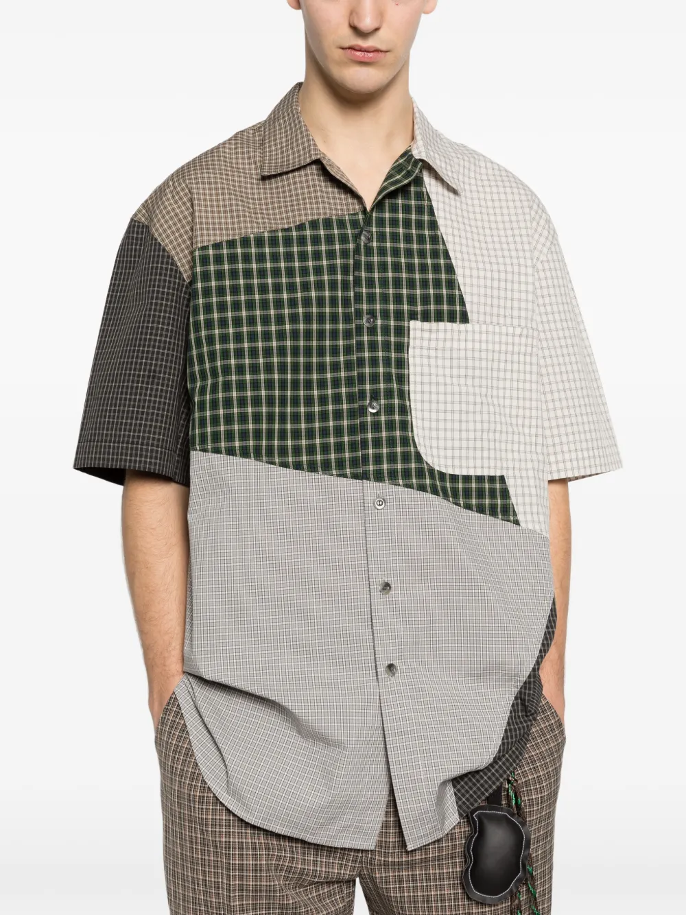 Pachecked-Pattern Shirt