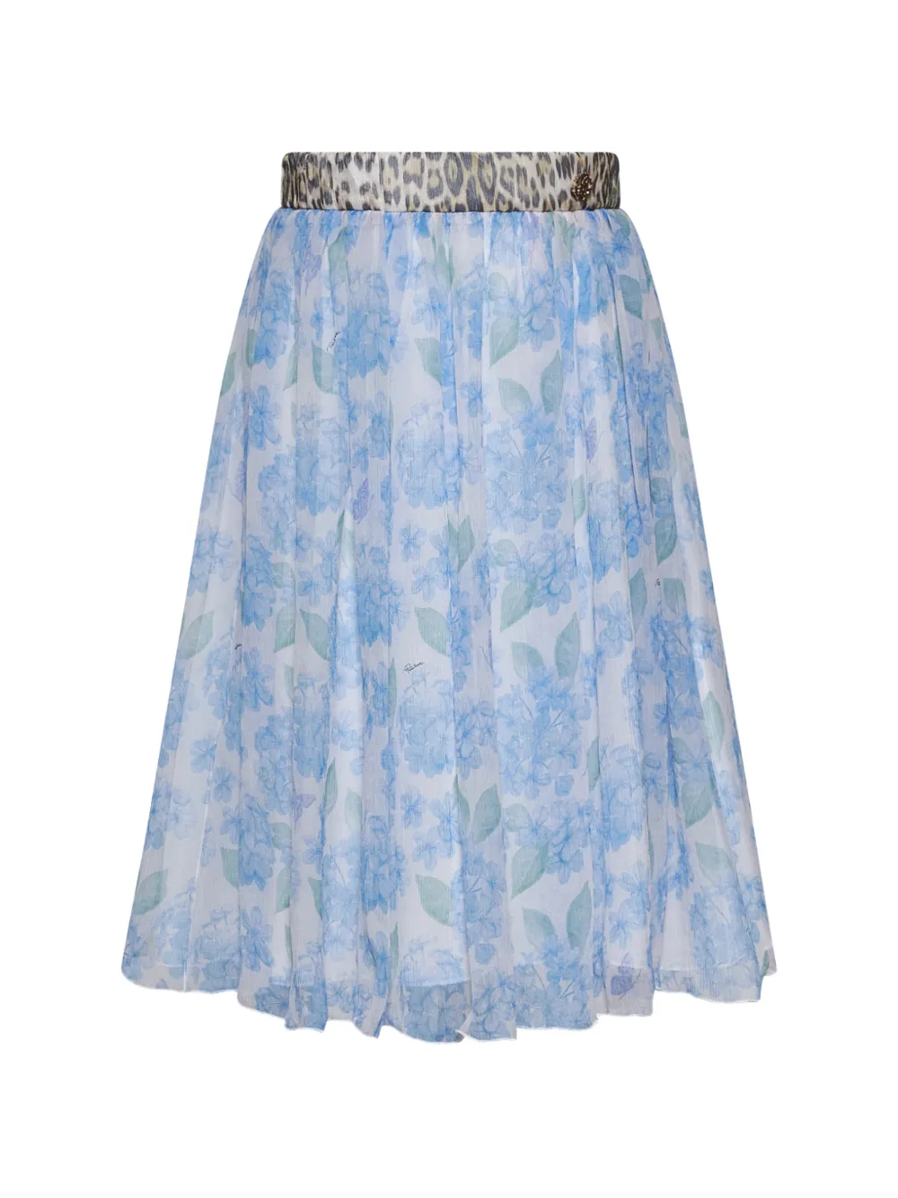 Roberto Cavalli Junior floral-print skirt - Bianco