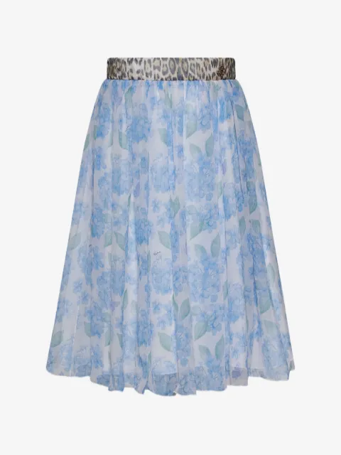 Roberto Cavalli Junior floral-print skirt