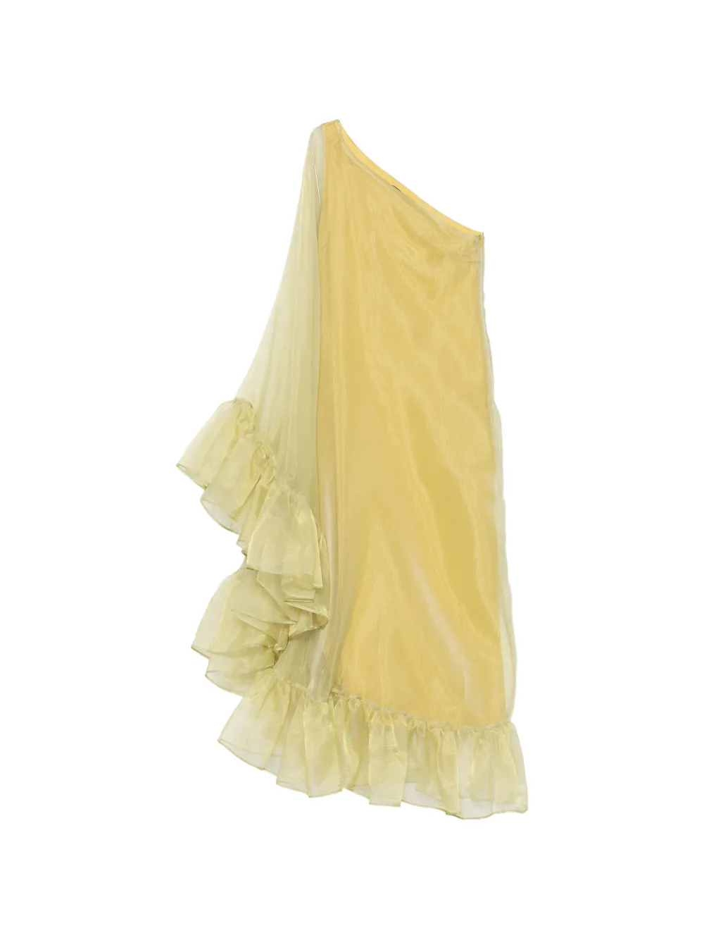 Taller Marmo one-shoulder ruffled dress - Yellow