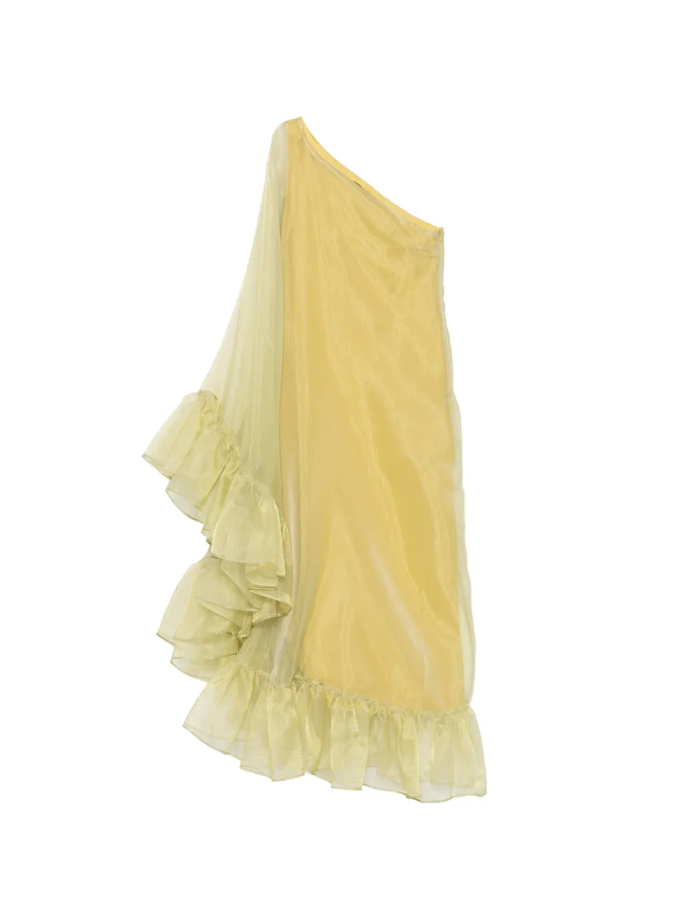 Taller Marmo one-shoulder ruffled dress - Gelb