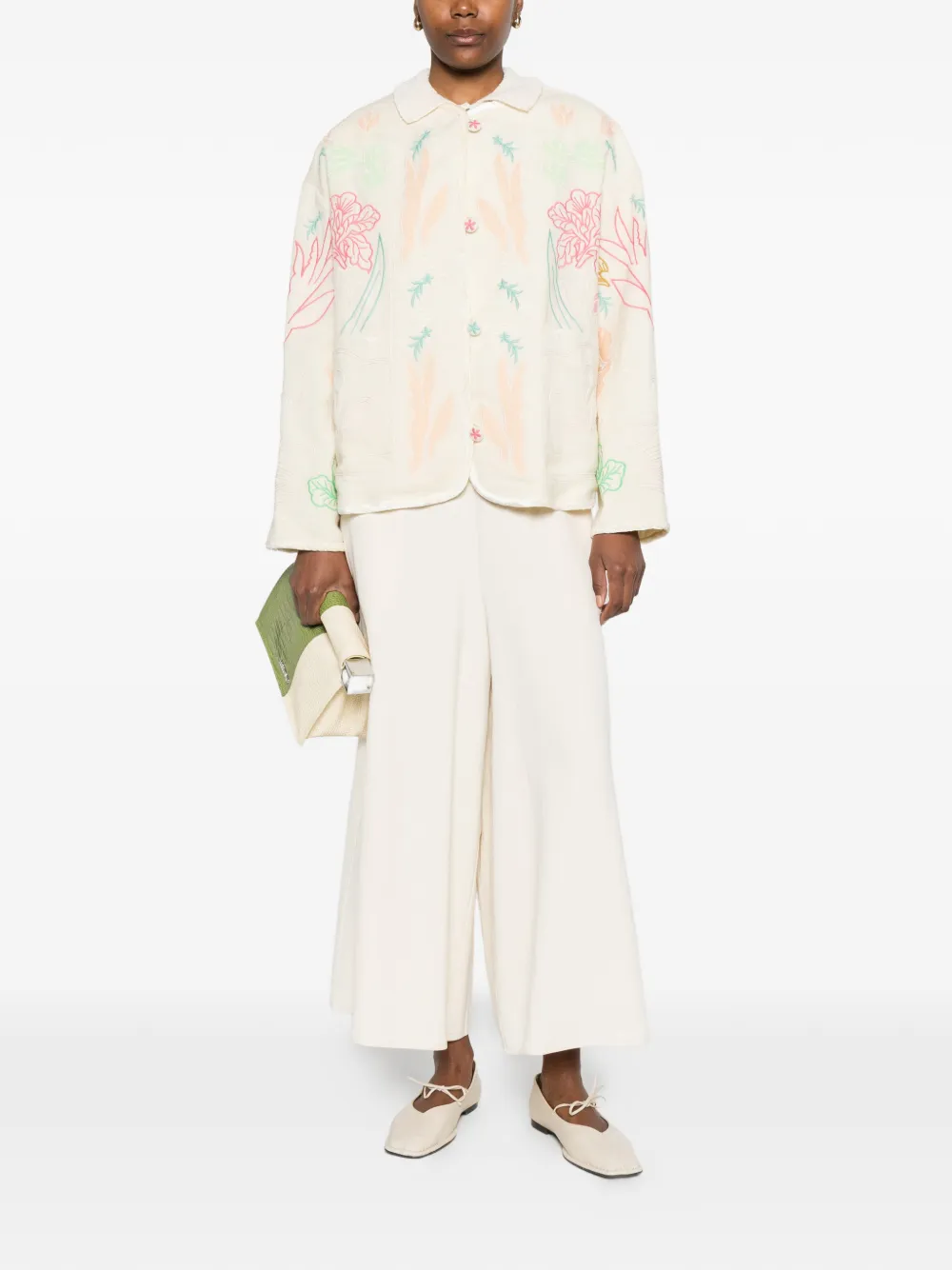 Floral-Embroidered Jacket