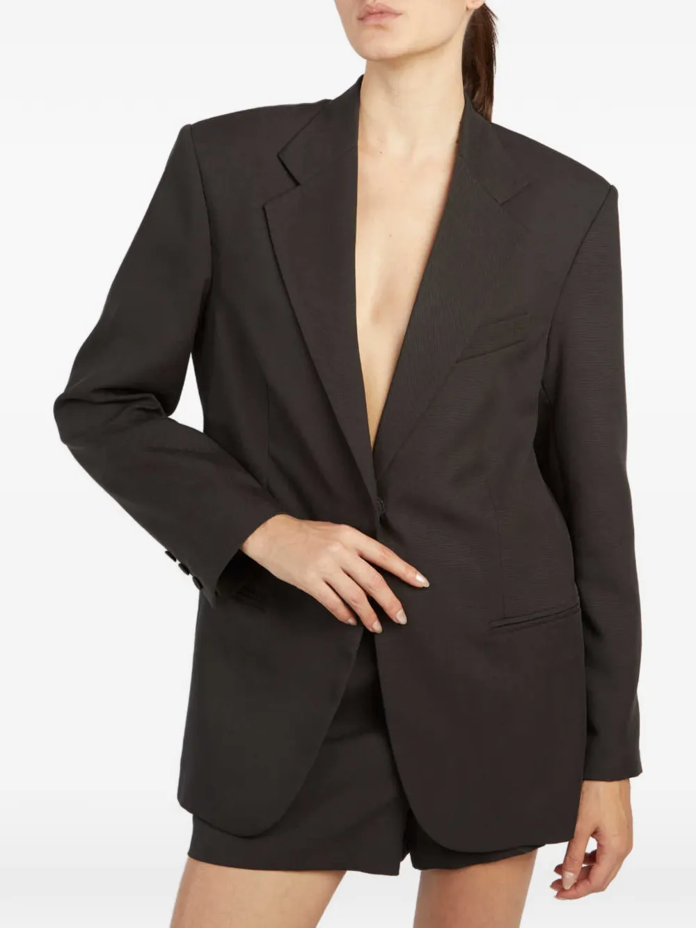 Federica Tosi oversized single-breasted blazer - Nero