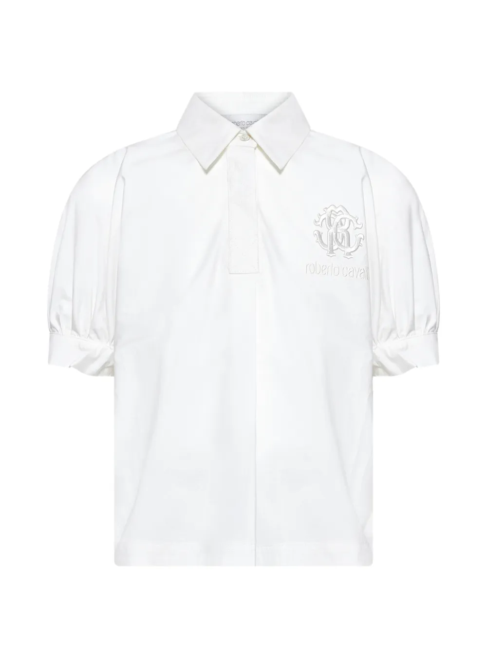 Roberto Cavalli Junior embroidered polo shirt - Bianco