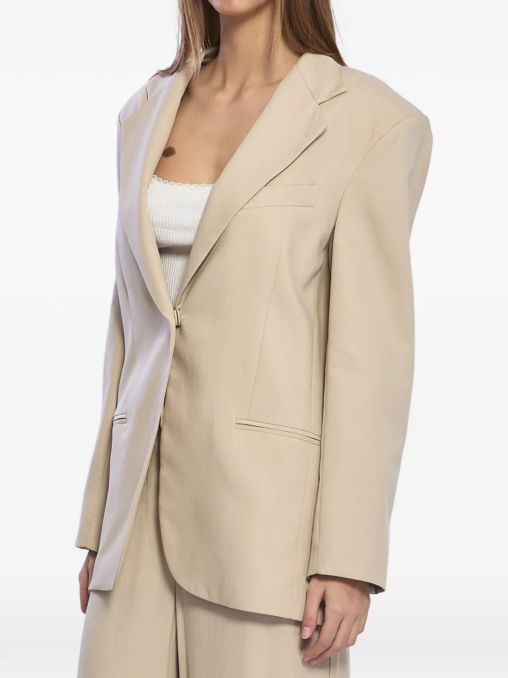  Federica Tosi Oversized Blazer - Neutrals 