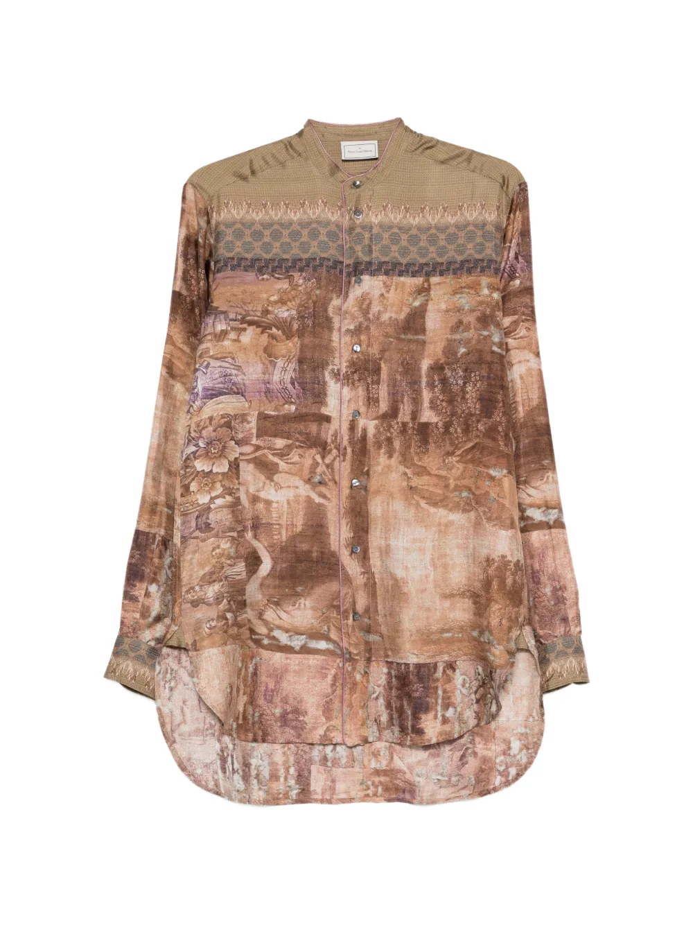 Pierre-Louis Mascia buttoned silk shirt - Marrone