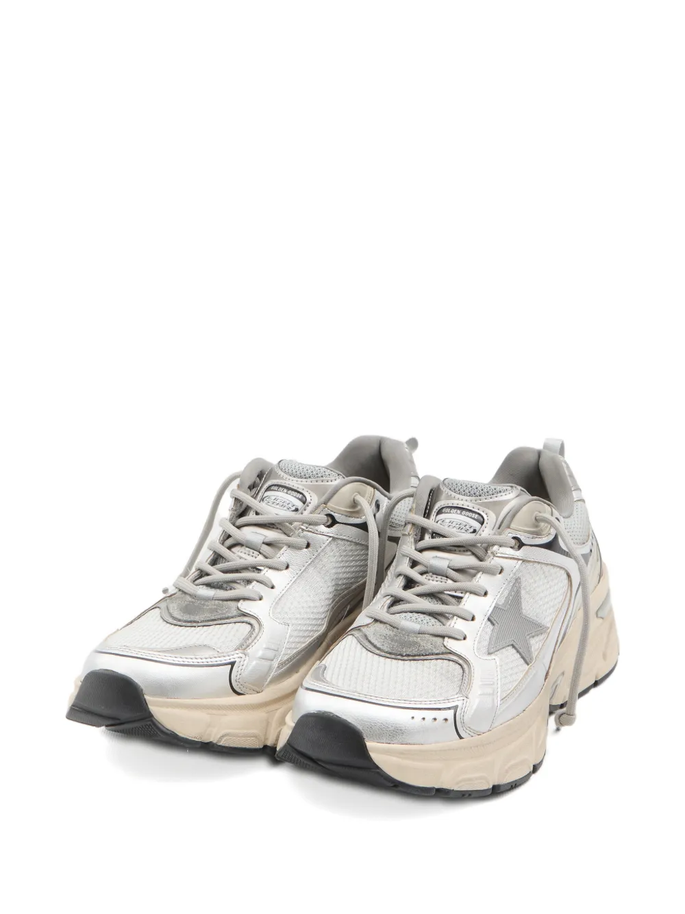 Golden Goose Lightstar lace-up sneakers Zilver