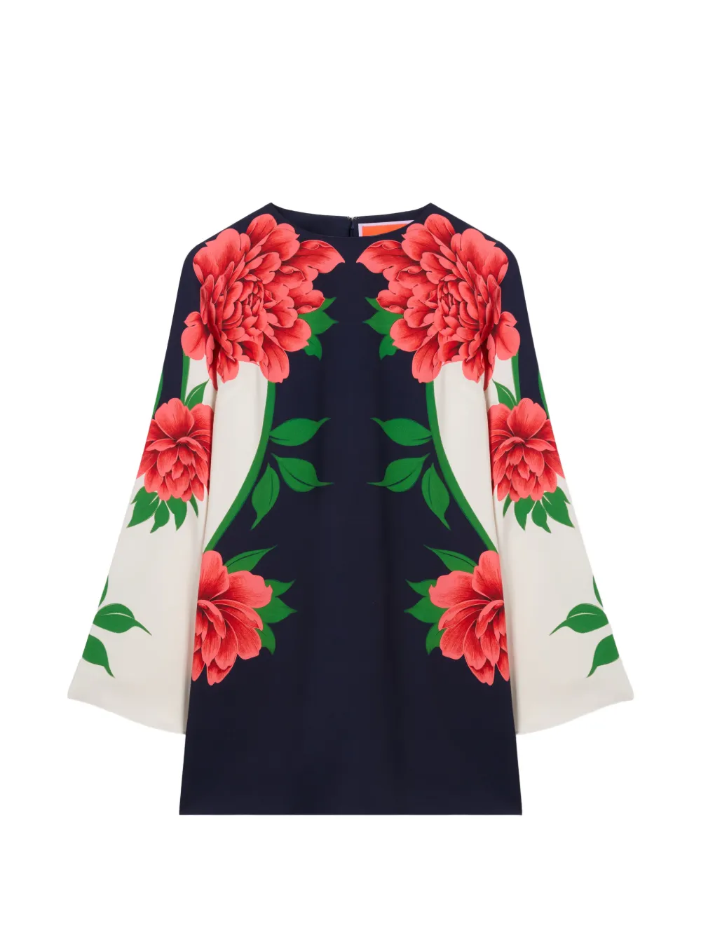 La DoubleJ Abito a fiori con maniche a campana - Blu