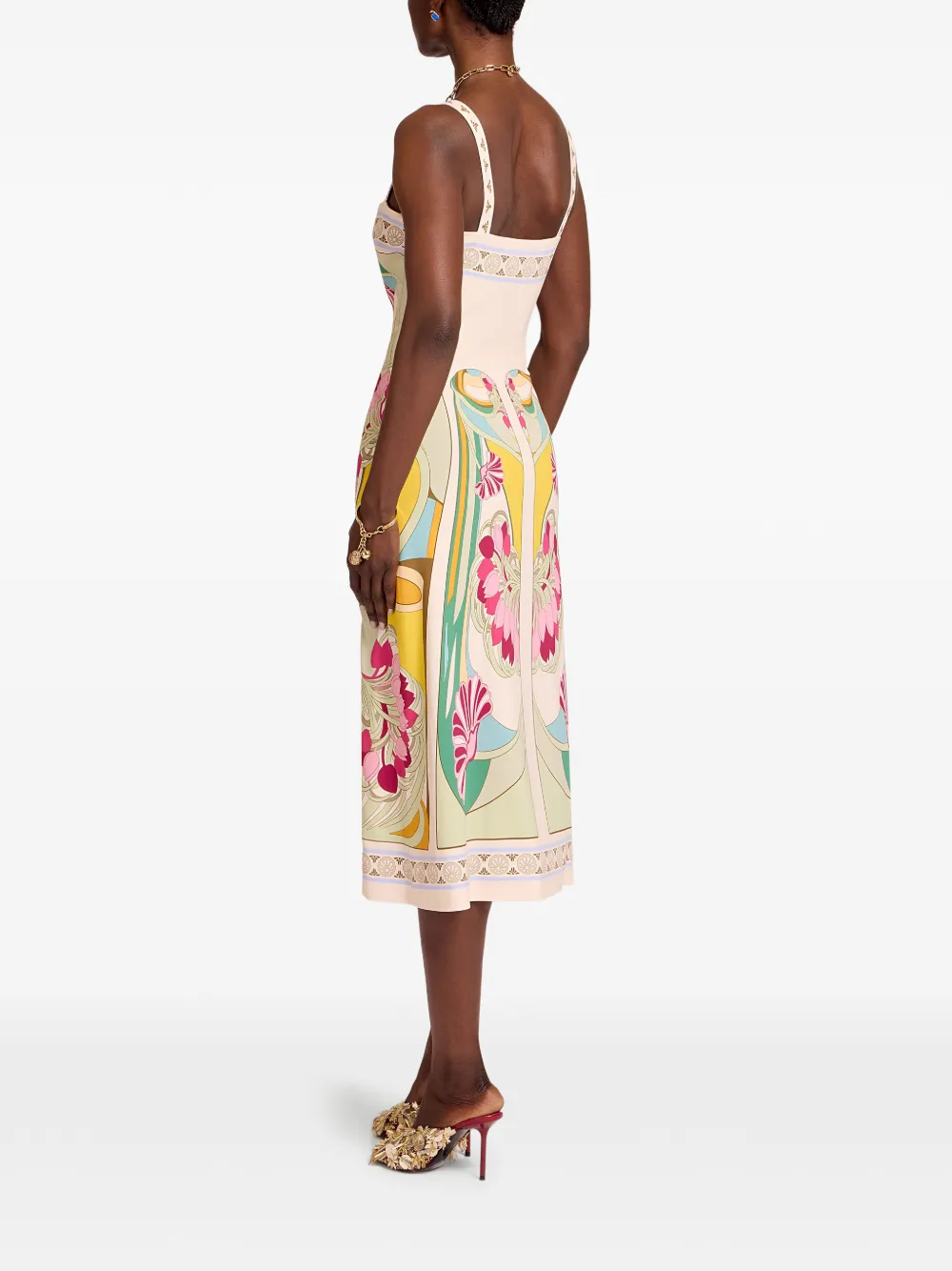 La DoubleJ Buy Me A Martini midi-jurk Beige