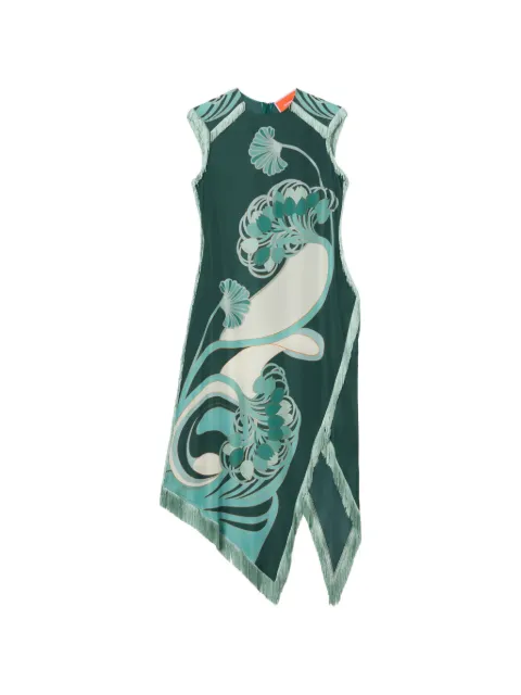 La DoubleJ fringed floral dress