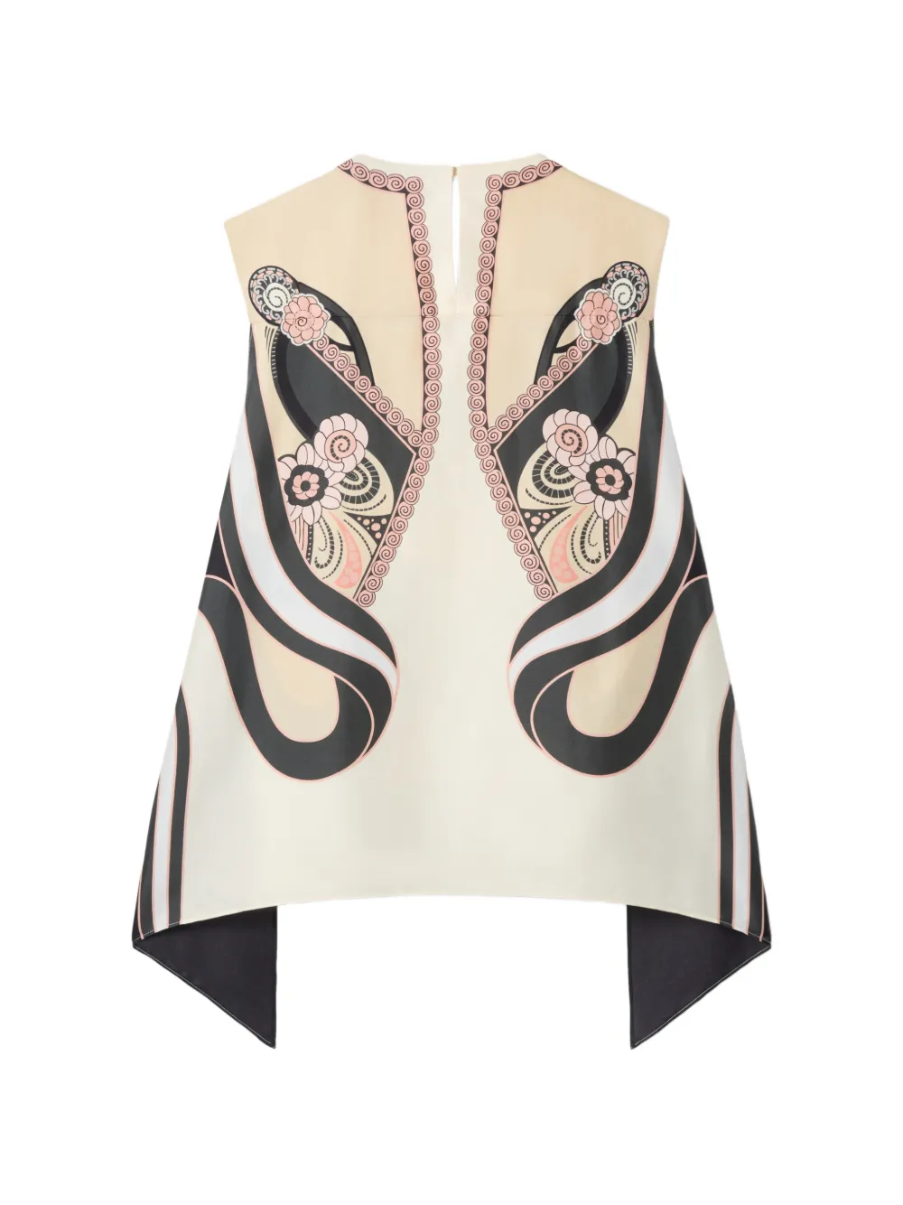 La DoubleJ Shirt met bloemenprint Beige