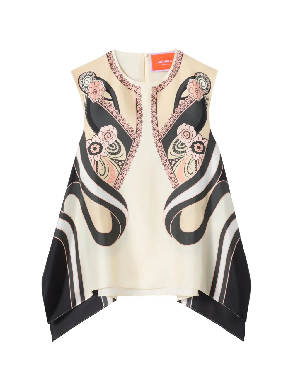 La DoubleJ San Carlo floral pattern trapeze top - Toni neutri