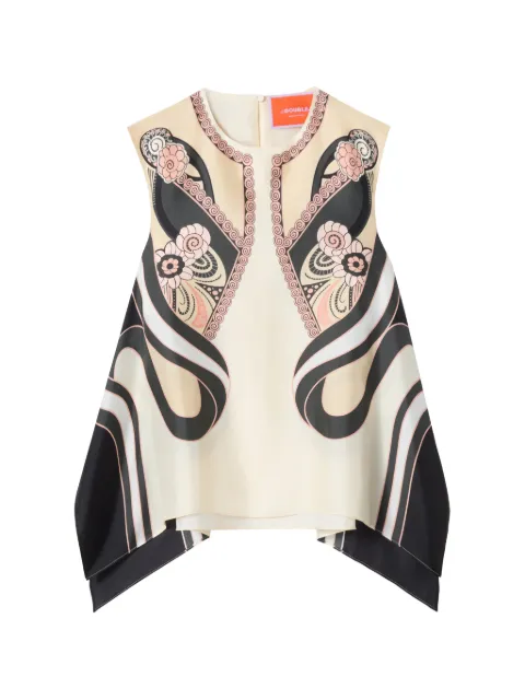 La DoubleJ San Carlo floral pattern trapeze top