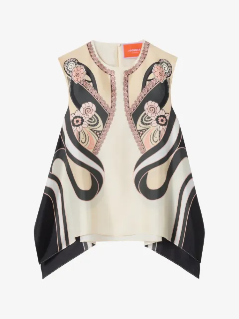 La DoubleJ San Carlo floral pattern trapeze top
