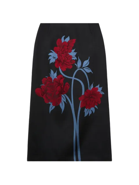La DoubleJ jacquard floral skirt