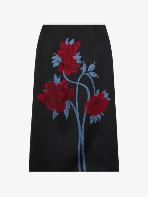 La DoubleJ jacquard floral skirt