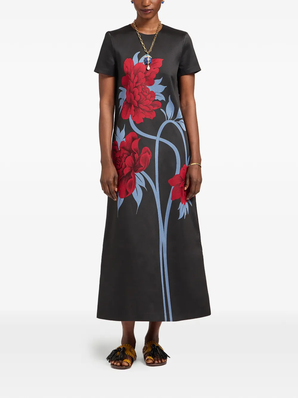 La DoubleJ Jurk met jacquard Zwart