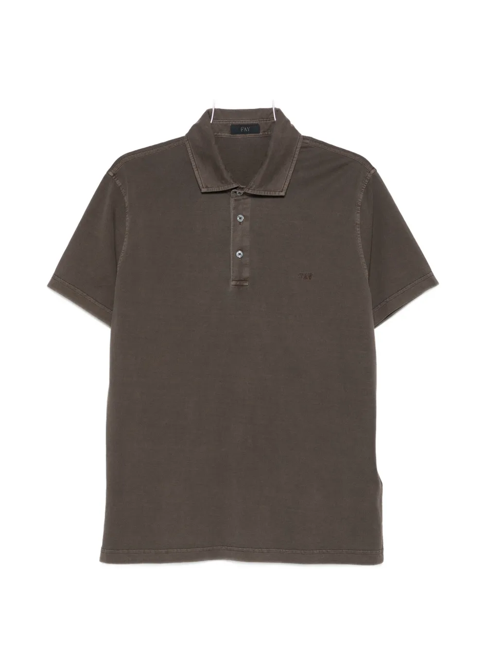 Fay buttoned polo shirt - Marrone