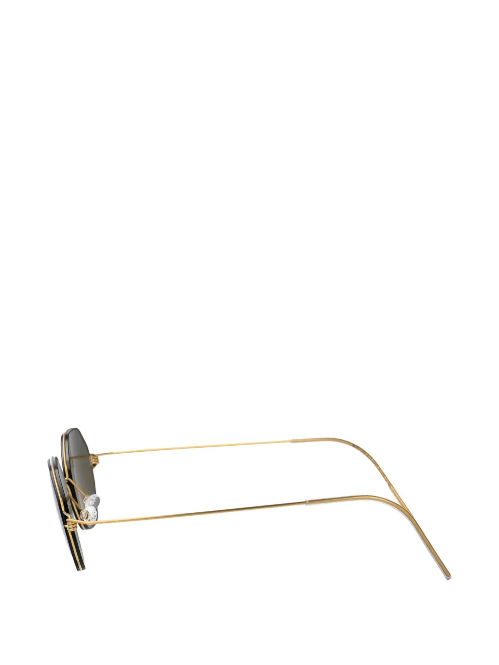  Lindberg Geometric-frame Sunglasses - Gold 