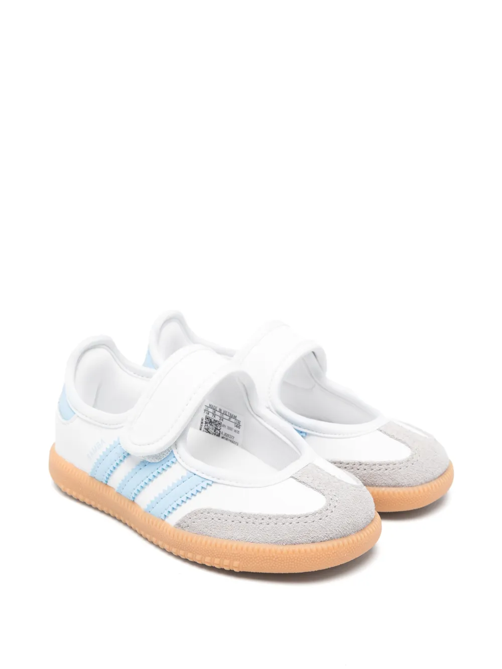 Adidas Originals Kids Samba Jane I sneakers met klittenband Wit