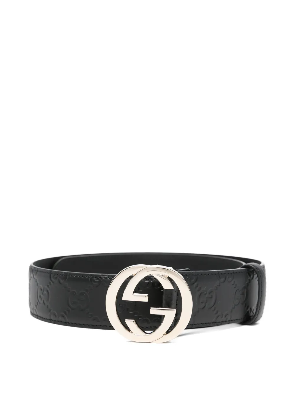 Gucci Pre-Owned Cintura con logo goffrato anni 2020 - Nero