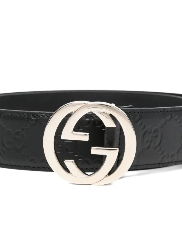 Gucci Pre-Owned 2020s logo-embossed Leather Belt | Black  display picture 2