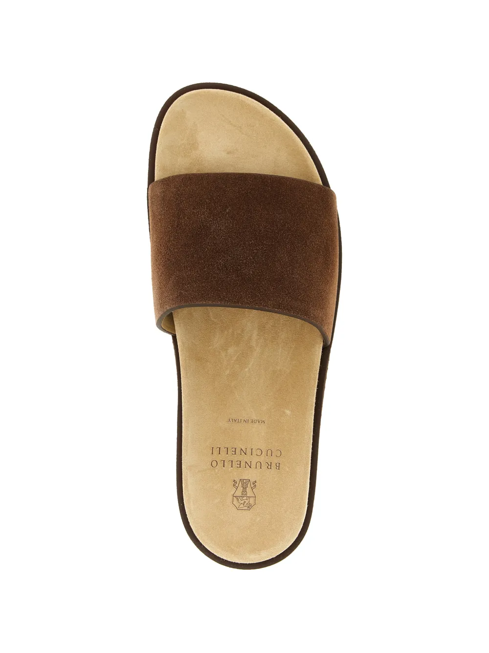 Brunello Cucinelli Suède slippers Bruin