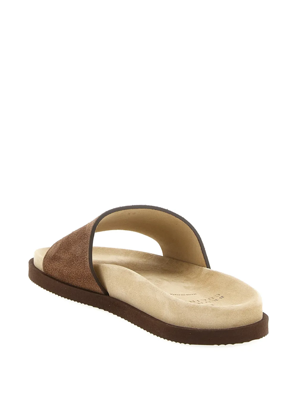 Brunello Cucinelli Suède slippers Bruin