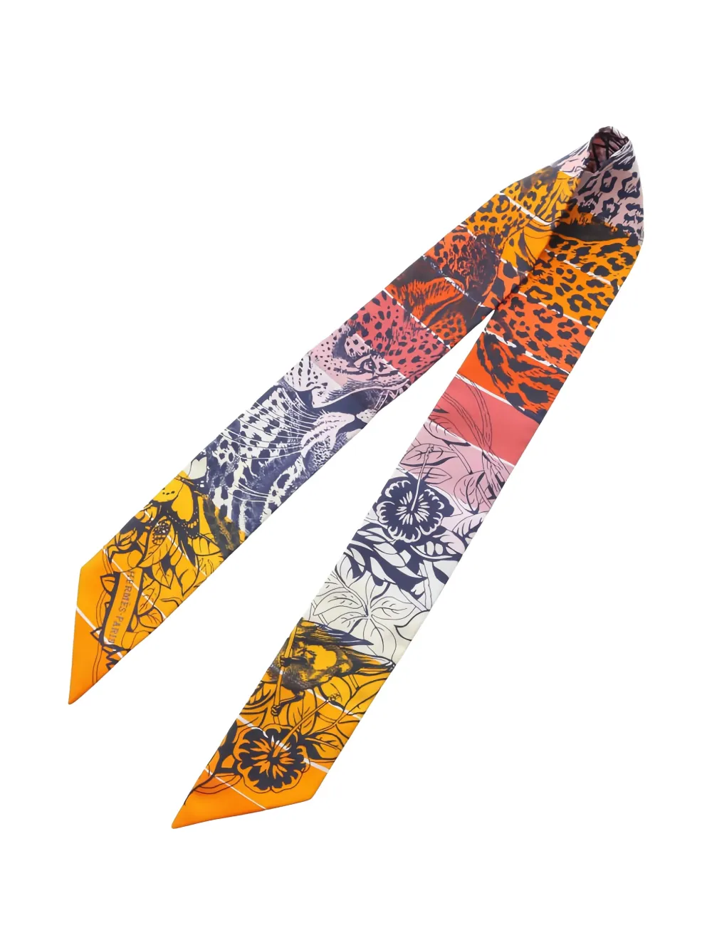 2000s Twilly Jungle Love Ribbon Scarf