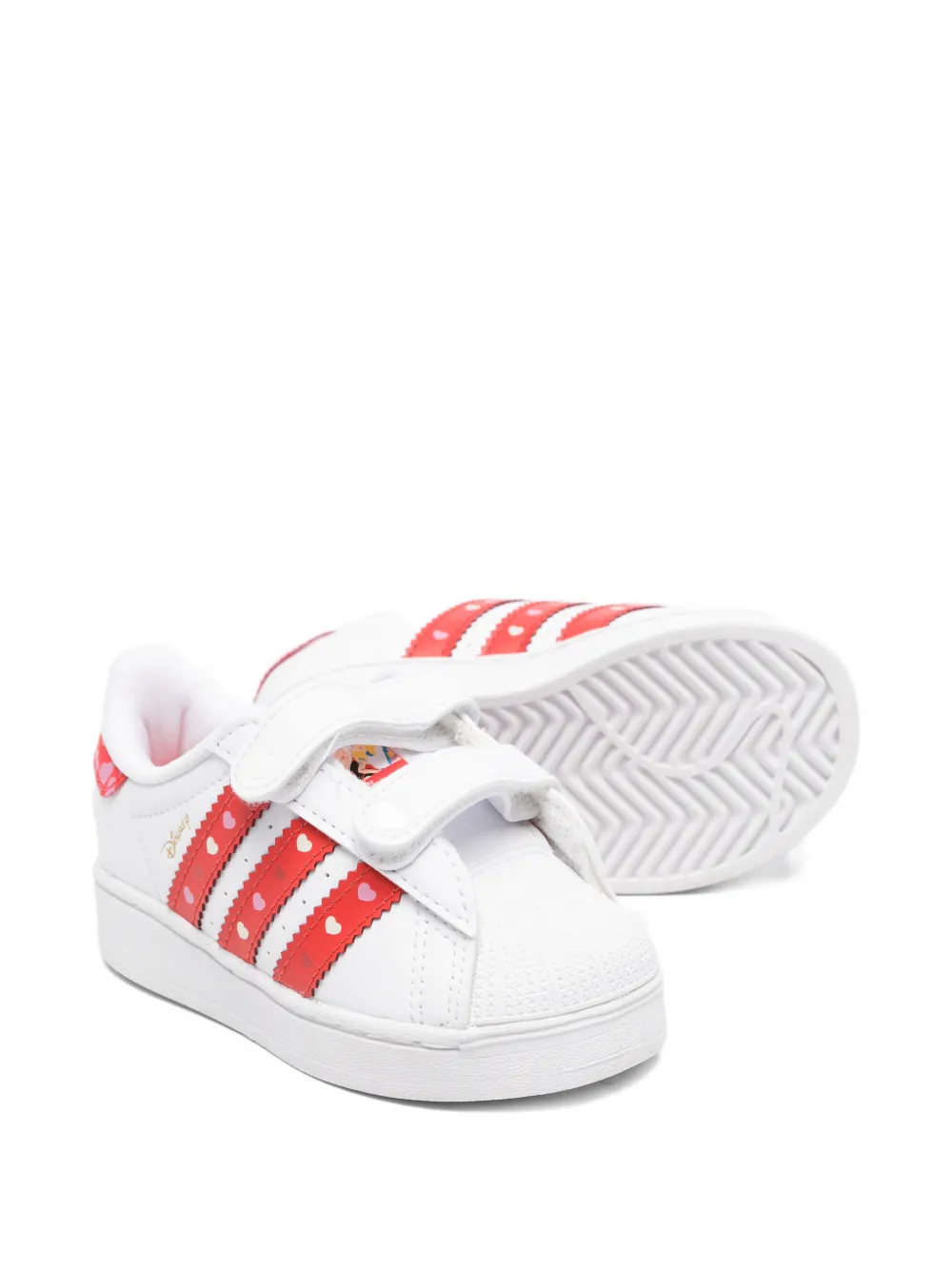 adidas Originals Kids x Disney Superstar LED Lights Comfort sneakers met hartdetail Wit