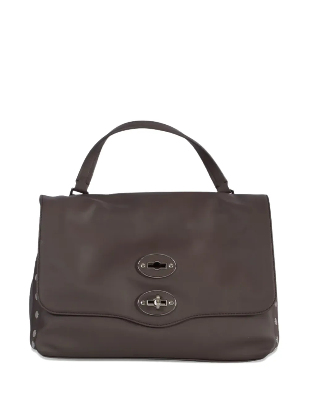 Zanellato small Postina® stud-detail tote bag - Marrone