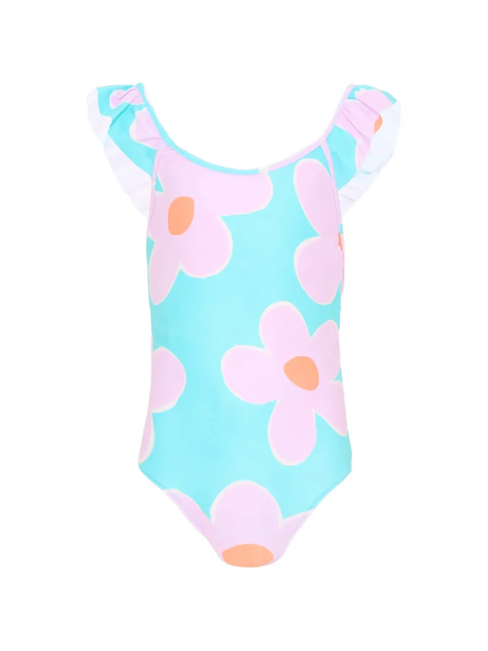 Mayoral floral-print ruffled swimsuit - Viola