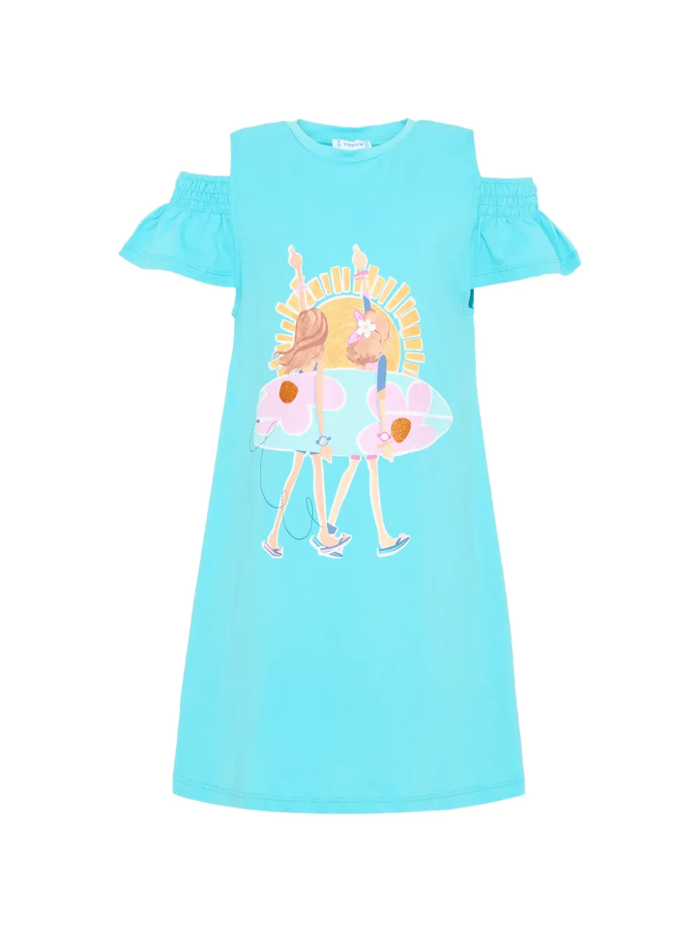 Mayoral Strandjurk met grafische print Blauw