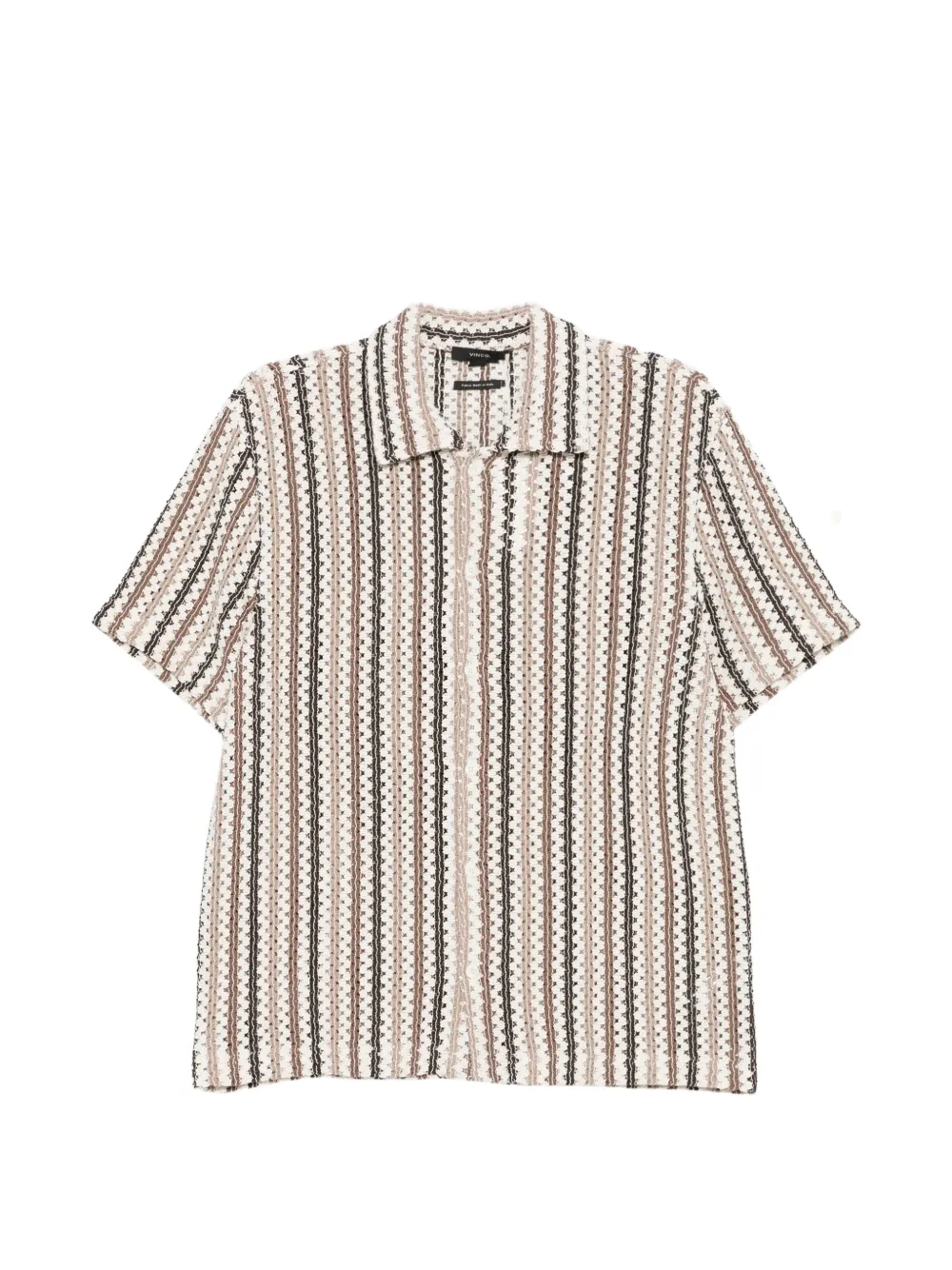 Vince striped short-sleeve shirt - Toni neutri