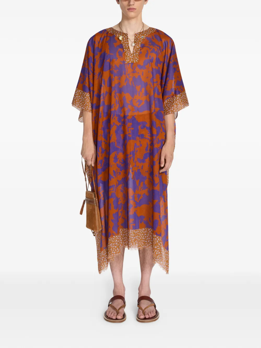 DRIES VAN NOTEN Leren sandalen met stiksel Beige