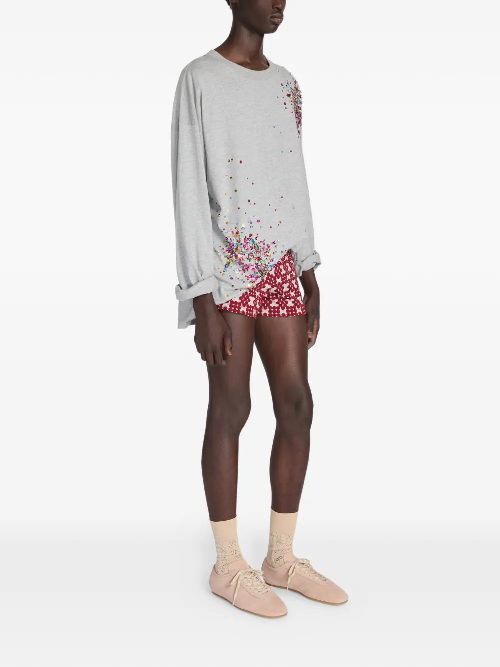  Dries Van Noten Sequin-embellished Sweater - Grey 