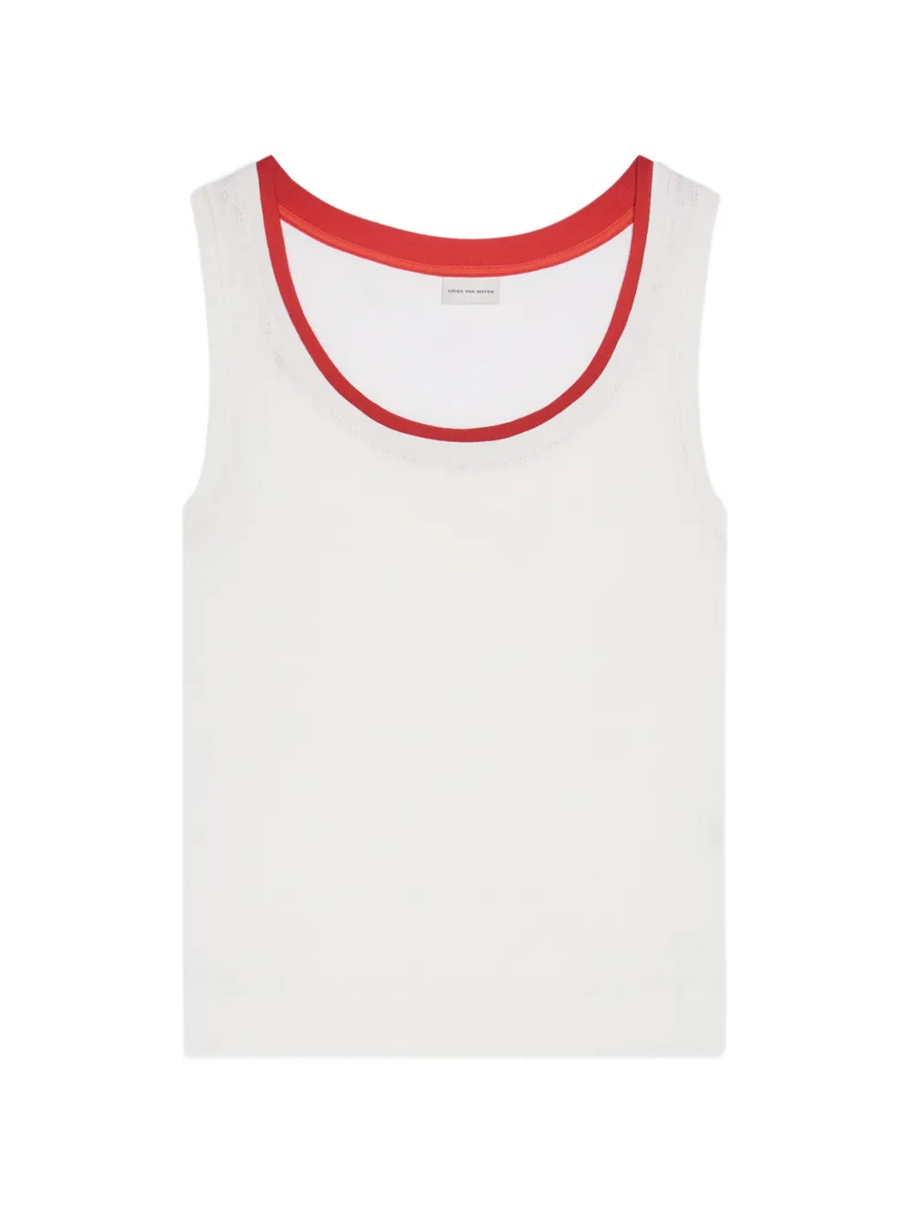 DRIES VAN NOTEN Canotta in cotone - Bianco