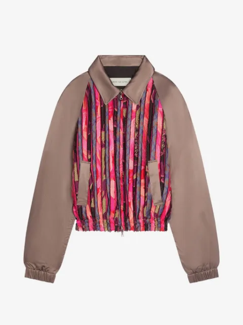 DRIES VAN NOTEN chaqueta bómber a rayas