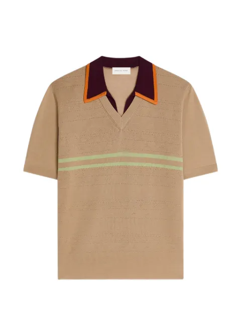 DRIES VAN NOTEN playera tipo polo con motivo de rayas