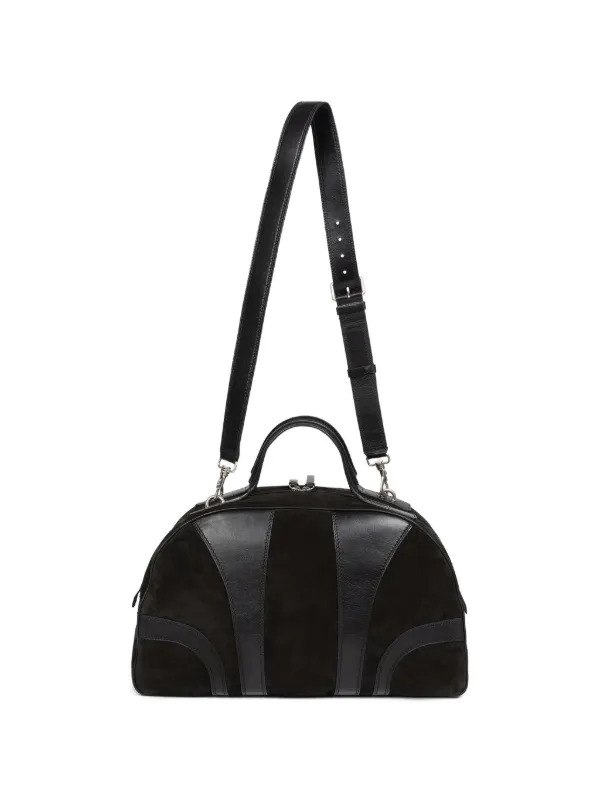 DRIES VAN NOTEN Suede Duffle Bag | Black | FARFETCH