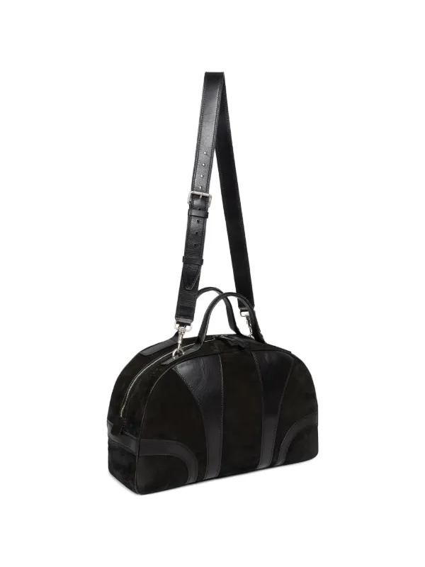 DRIES VAN NOTEN Suede Duffle Bag | Black | FARFETCH