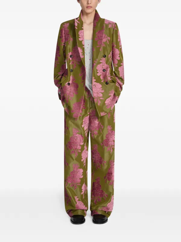 DRIES VAN NOTEN ダブルジャケット | グリーン | FARFETCH JP